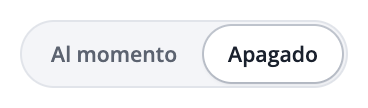 Opción Apagado seleccionada